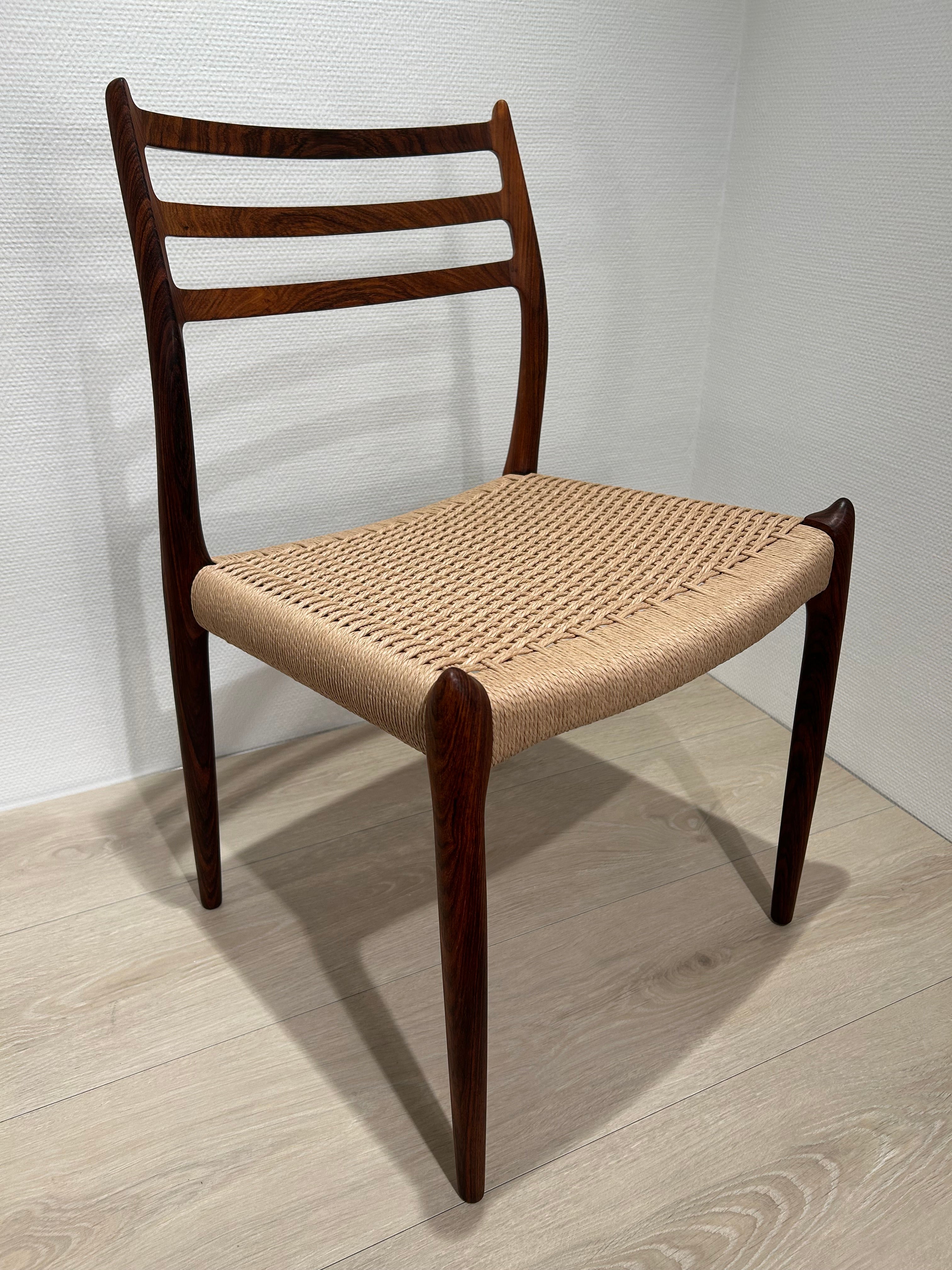 Brugte N.O. Møller model 78 spisestuestol i (palisander)